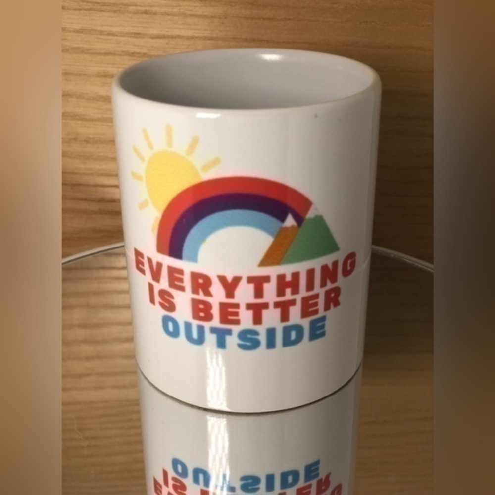 Colorful Mountain Rainbow Coffee Mug - Outdoor Adventure